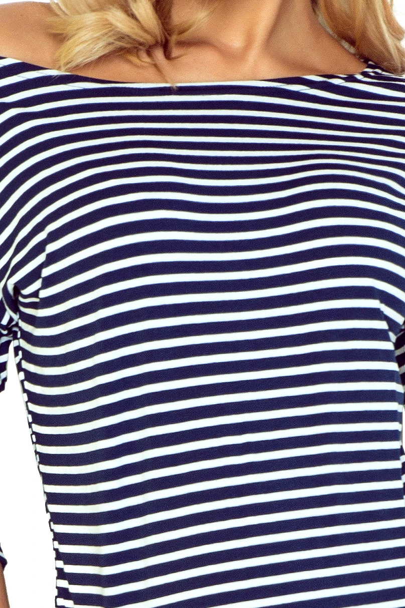  Sporty dress - Blue stripes  13-51 