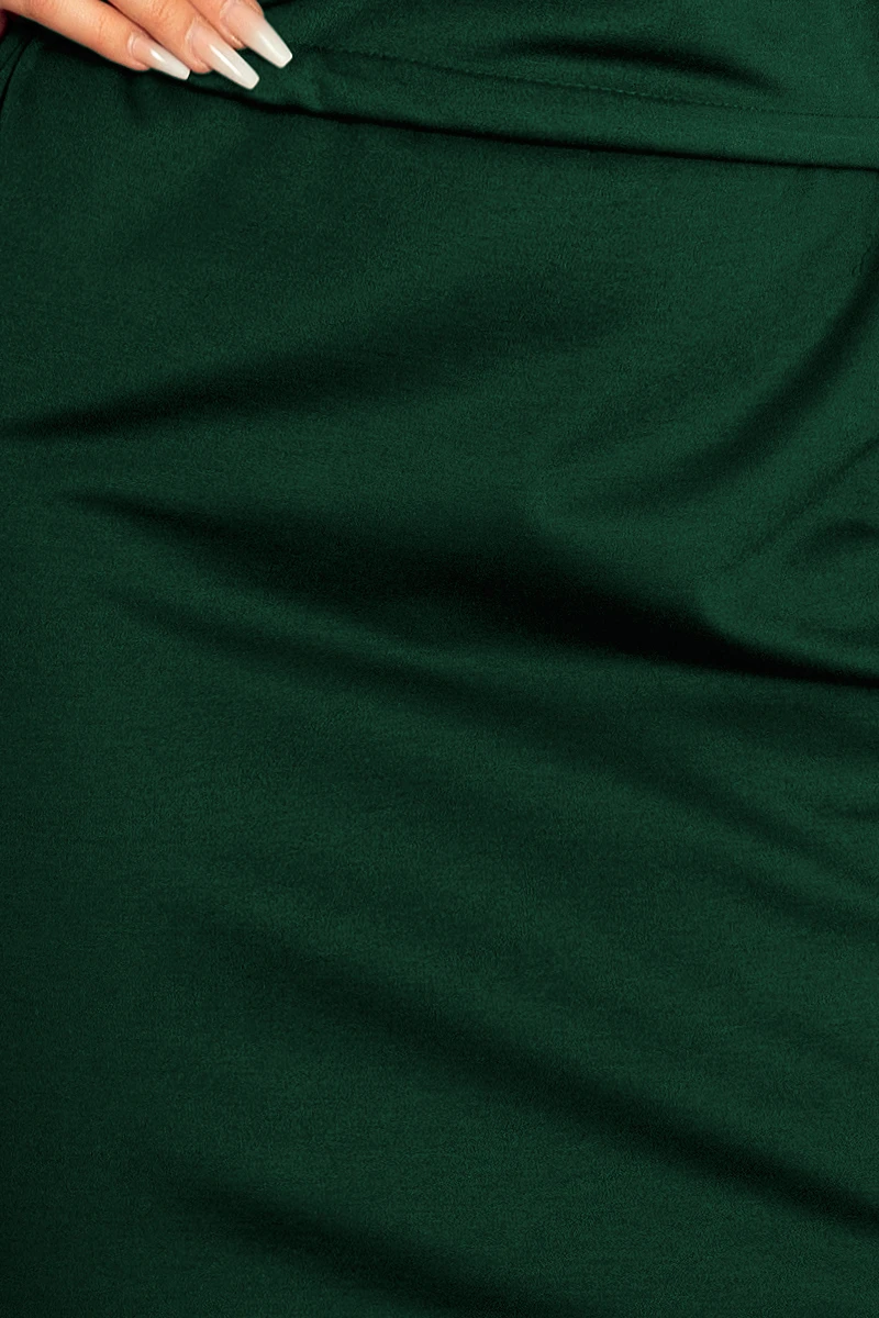  161-12 AGATA - dress with a collar - green 