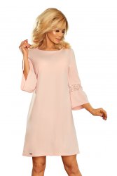  190-1 MARGARET dress with lace on the sleeves - pastel pink 