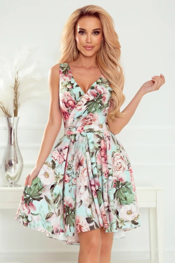 The woman in the photo is wearing a chic beige bodycon dress, highlighting its elegant fit and long sleeves. This stylish bodycon dress is perfect for both casual and formal occasions, offering a sophisticated look.