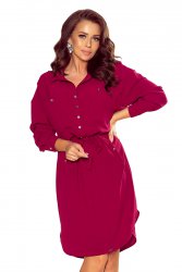 258-1 BROOKE Shirt dress - Burgundy color