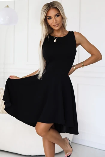 The woman in the photo is wearing a stunning red lace dress, showcasing its intricate floral patterns and elegant design. This red lace dress perfectly complements her style, adding a touch of sophistication to any occasion.