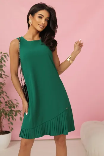 The woman in the photo is wearing a vibrant red bodycon dress, highlighting its sleek and elegant design. This stunning bodycon dress is perfect for making a bold fashion statement.