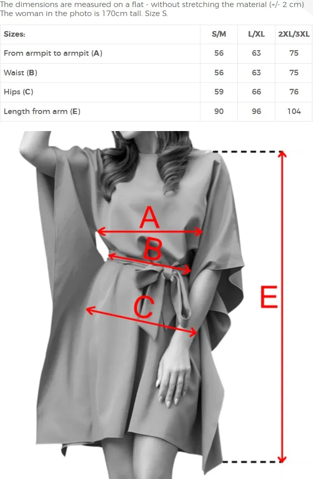 287-43 SOFIA Butterfly-style dress with a tie waist - light blue