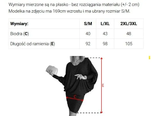 402-11 Wygodna sukienka typu nietoperz z długim rękawkiem - mleczna czekolada